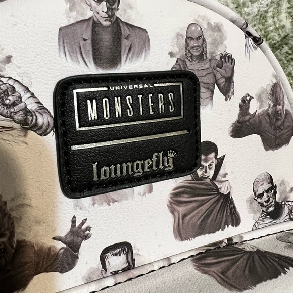 Loungefly Monsters Gray and White Backpack - Picture 3 of 3